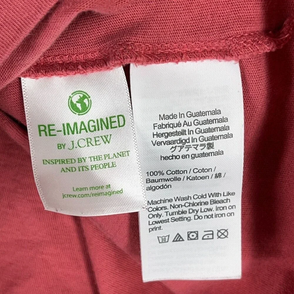 J‎ Crew Shirt Mens Medium Red Lobster Bake Beach Tee Cotton Short Sleeve
